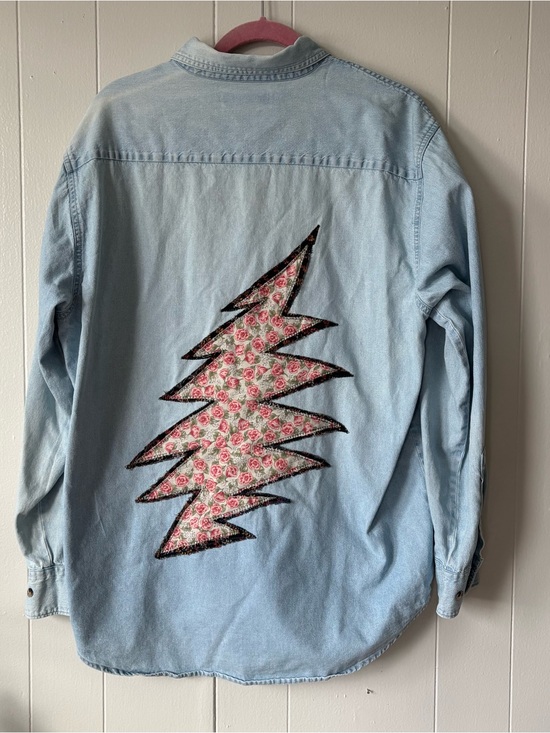 Grateful Dead Tops - Grateful Dead Upcycled Denim Shirt